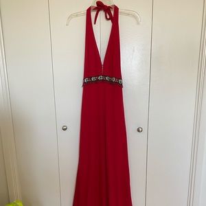 Red maxi dress